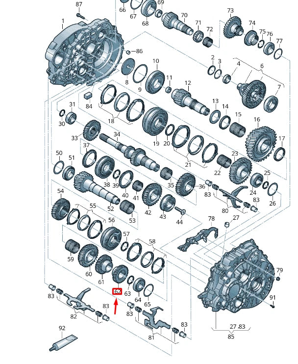NEW VW TRANSPORTER VI T6 6TH GEAR 0A5311165L ORIGINAL