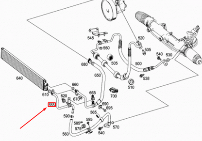 NEW MERCEDES-BENZ C W204 AMG POWER STEERING PREESSURE LINE A2124602024 ORIGINAL