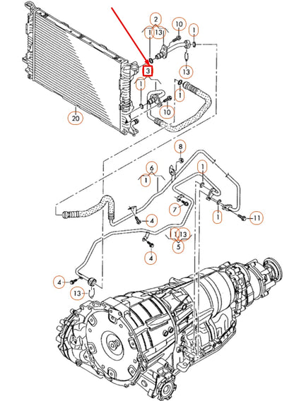 NEW AUDI A5 8T TRANSMISSION OIL PRESSURE LINE 8K0317825Q