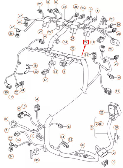 NEW AUDI A3 8V ENGINE WIRING CABLE 4-PIN FLAT CONTACT HOUSING 8K0971994 ORIGINAL