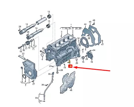 NEW VW GOLF VARIANT CG MK8 ENGINE OIL SPRAY JET 06Q103154A