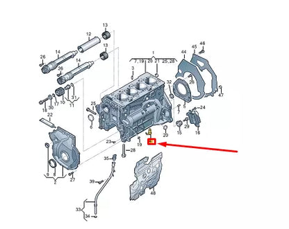 NEW VW GOLF VARIANT CG MK8 ENGINE OIL SPRAY JET 06Q103154A