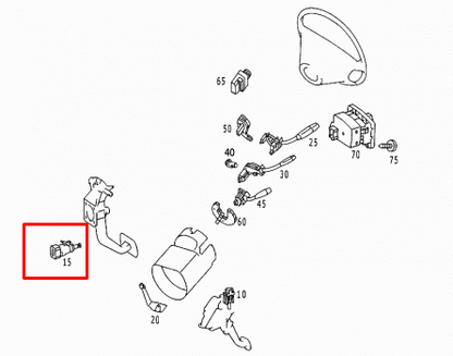 NEW MERCEDES-BENZ SL R230 BRAKE LIGHT SWITCH A0015452109 ORIGINAL