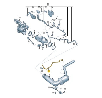 NEW VOLKSWAGEN CRAFTER SZ CONNECTING PIPE 2N0131582J