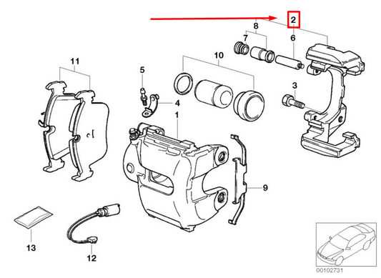 new bmw 3 e46 front brake calliper carrier 34112282619 original