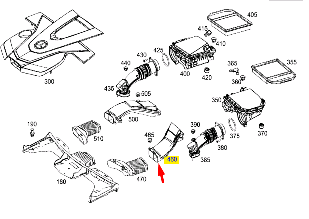 NEW MERCEDES-BENZ GLC X253 AIR GUIDE A2760902537 ORIGINAL