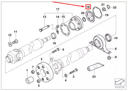 NEW BMW 3 E46 CV JOINT COVER GASKET 26117504635 7504635 ORIGINAL
