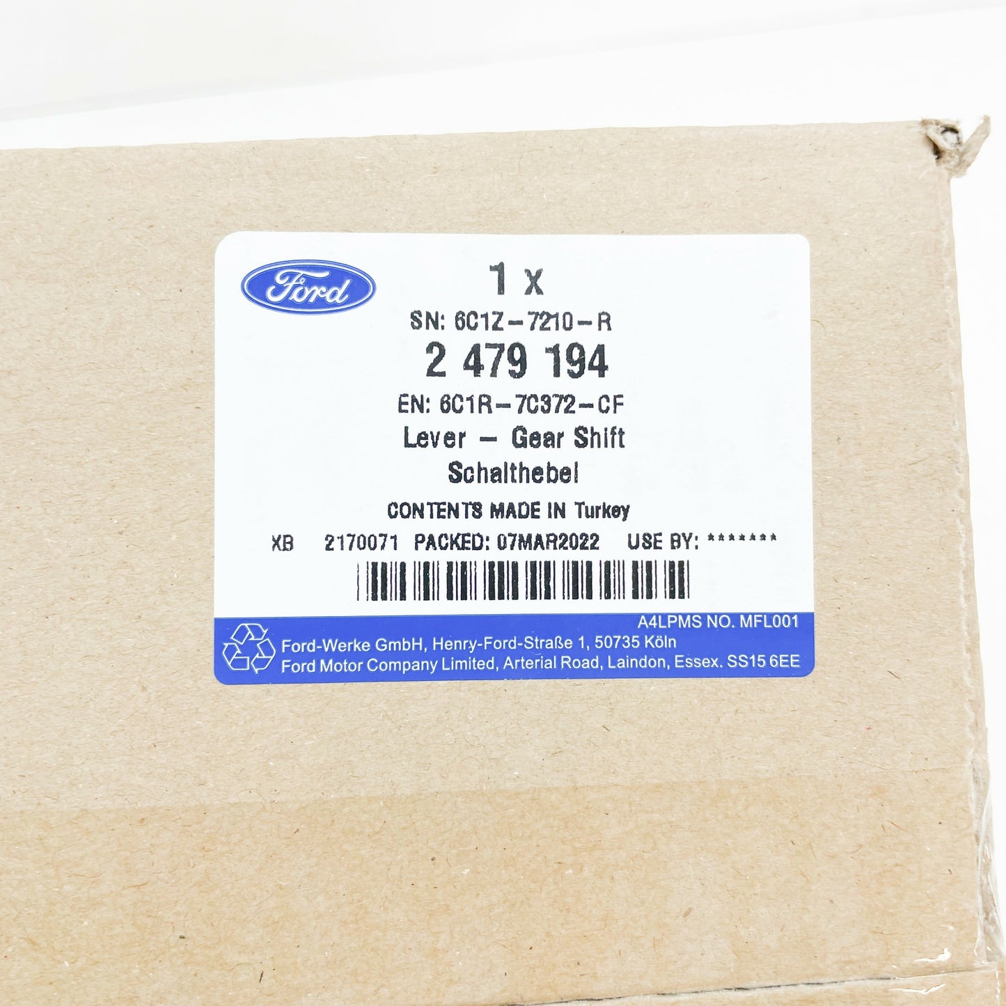 new ford transit mk4 gear shift lever 2479194 6c1r-7c372-cf original