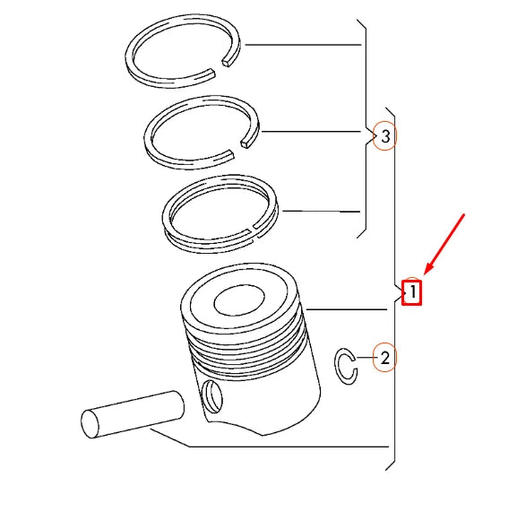 NEW VW TIGUAN MK1 PISTON COMPLETE DIMENSION GROUP 1 03L107065AA001 ORIGINAL