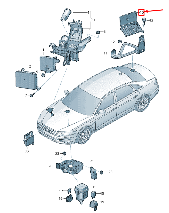 NEW AUDI A8 4N FUSE BOX WITH FUSE 4M0941828D ORIGINAL