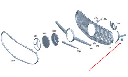 NEW MERCEDES-BENZ C W206 AMG RADIATOR GRILLE RIGHT BRACKET A2068886000 ORIGINAL