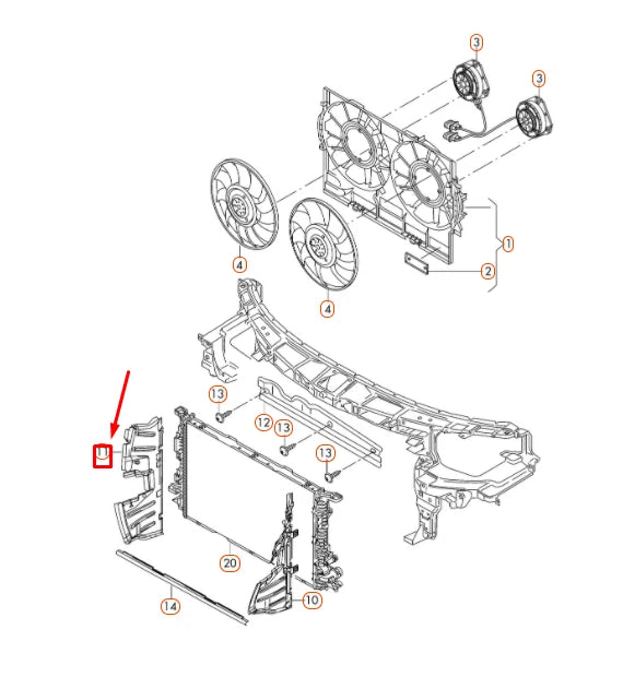 NEW AUDI A6 C7 RADIATOR RIGHT AIR GUIDE 4G0121284AT