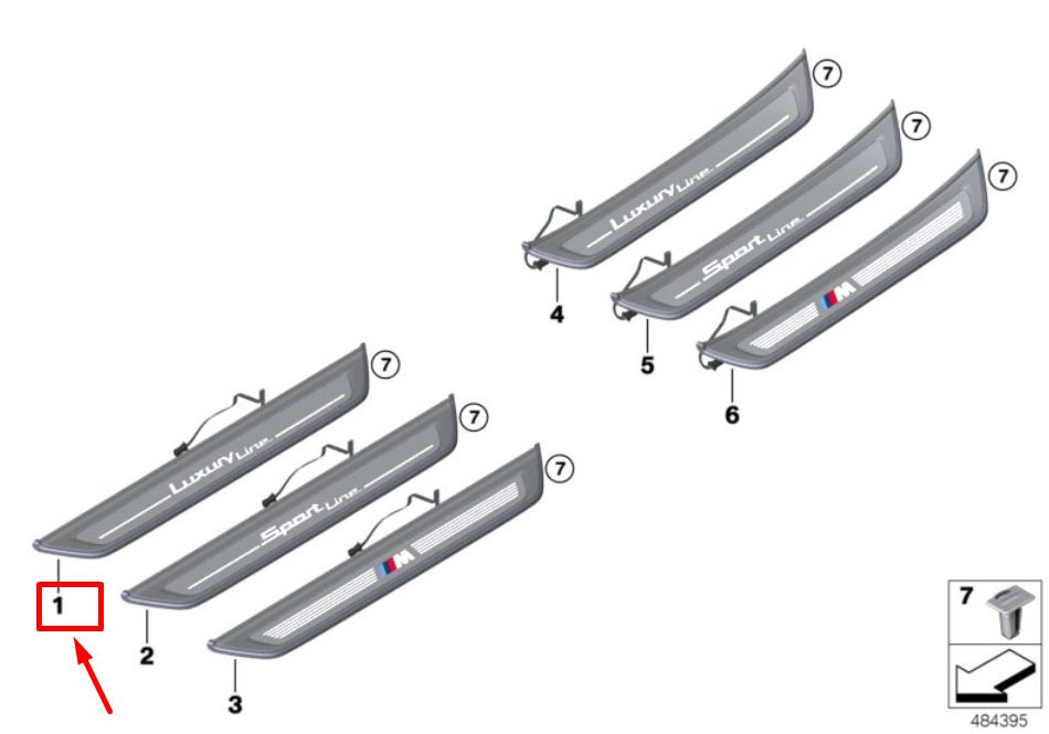 new bmw 6 gran turismo g32 front entrance trim 7427913 51477427913 original