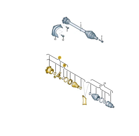NEW AUDI A4 AVANT B9 FRONT AXLE DRIVESHAFT PROTECTION 8W0498103B ORIGINAL