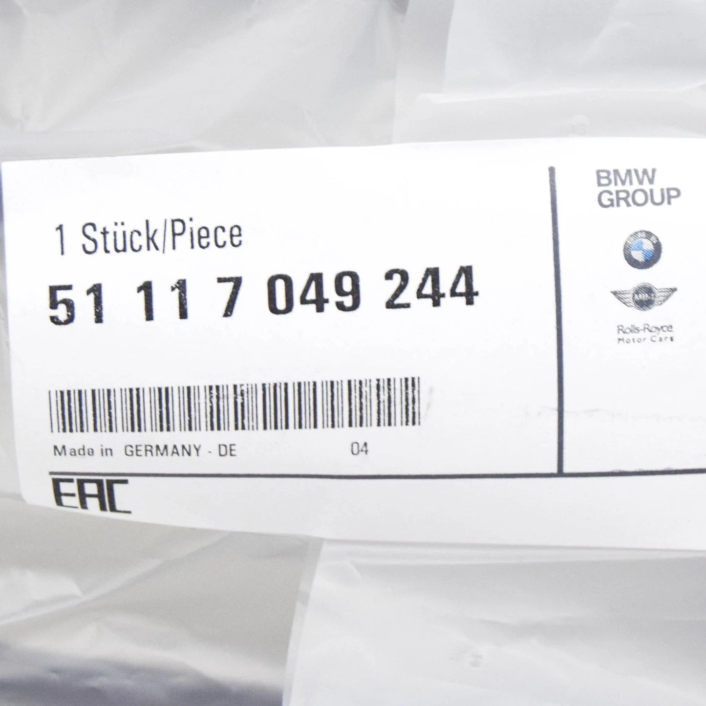 NEW BMW 5 E60 RIGHT FOG LIGHT GRILLE 51117049244 7049244 ORIGINAL