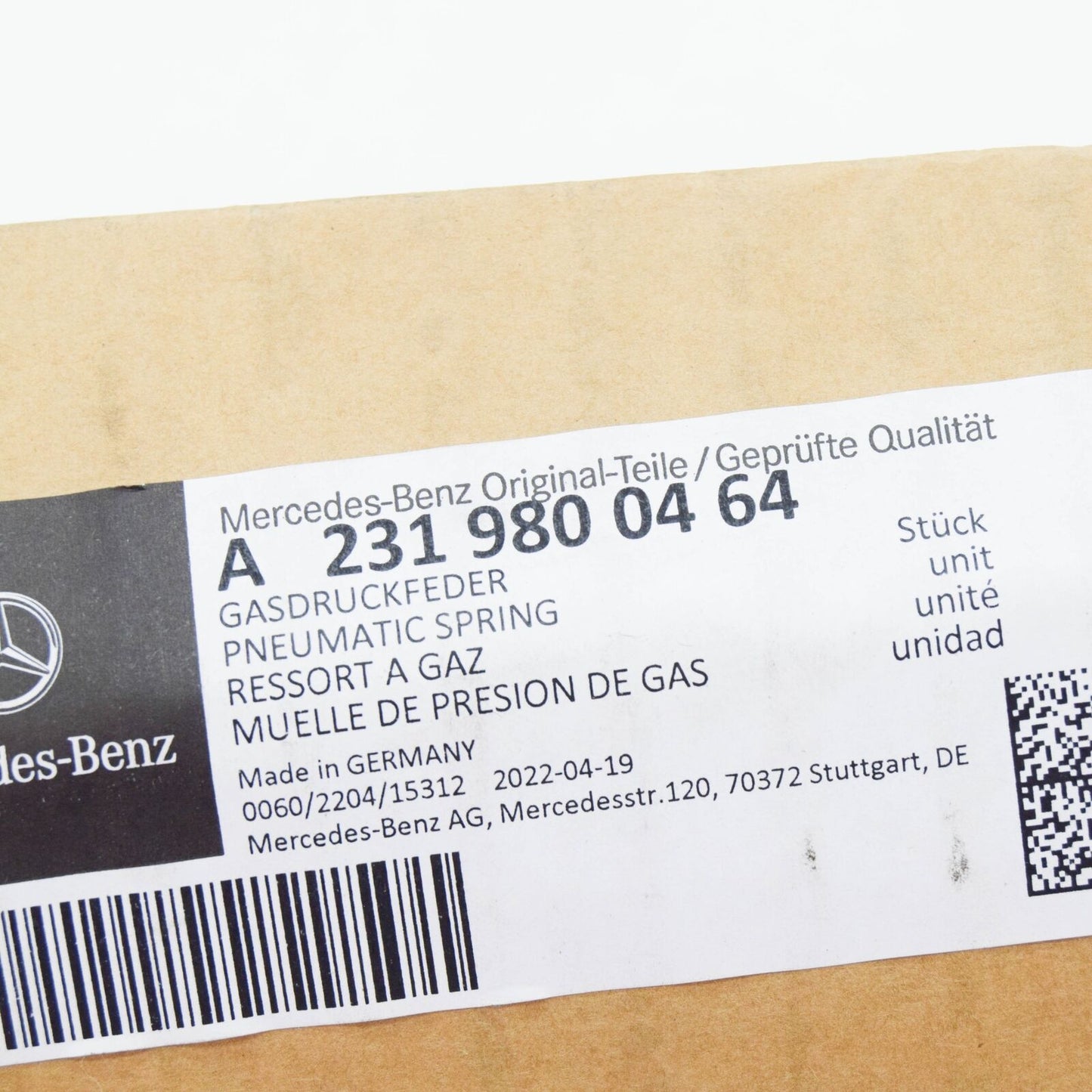NEW MERCEDES-BENZ SL R231 REAR LID GAS PRESSURE STRUT A2319800464 ORIGINAL
