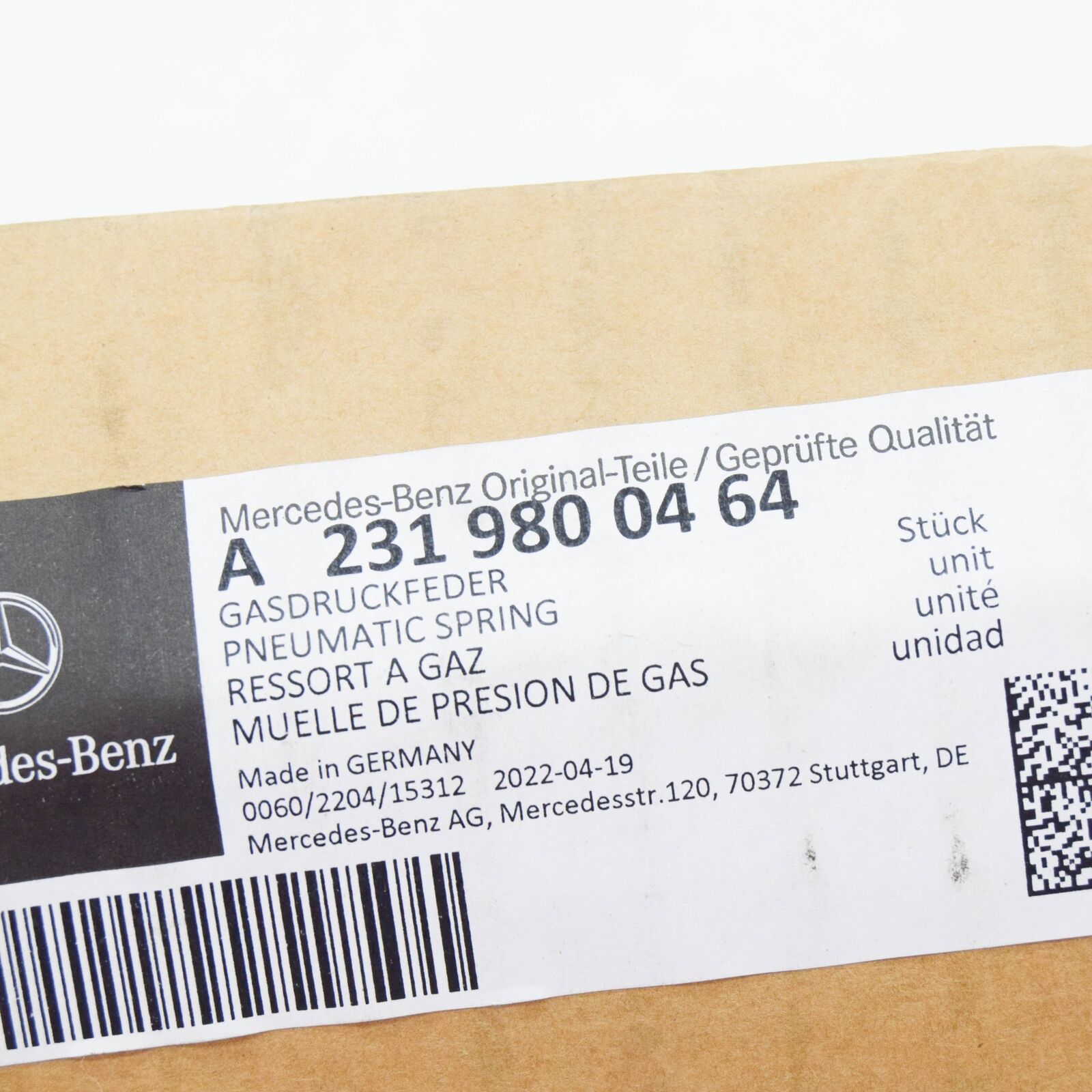 NEW MERCEDES-BENZ SL R231 REAR LID GAS PRESSURE STRUT A2319800464 ORIGINAL