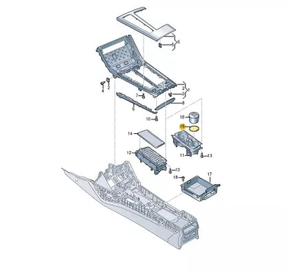 NEW AUDI A6 C8 FRONT CUP HOLDER INSERT 4K0862145B4PK 4K0862145B ORIGINAL