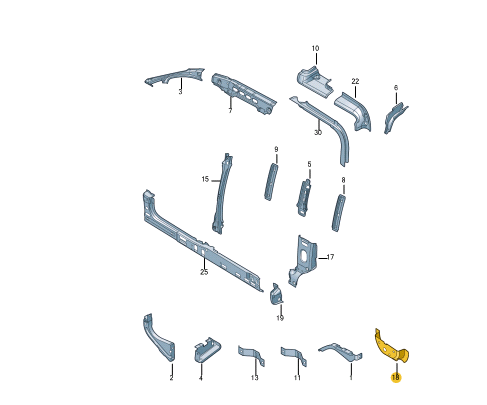 NEW VOLKSWAGEN CADDY 2K REAR RIGHT SEAT MOUNTINH PLATE 2K0809764 ORIGINAL
