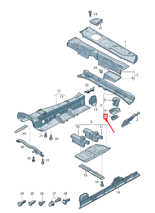 new audi q8 4mn left floor pan reinforcement bracket 4m0802781a original