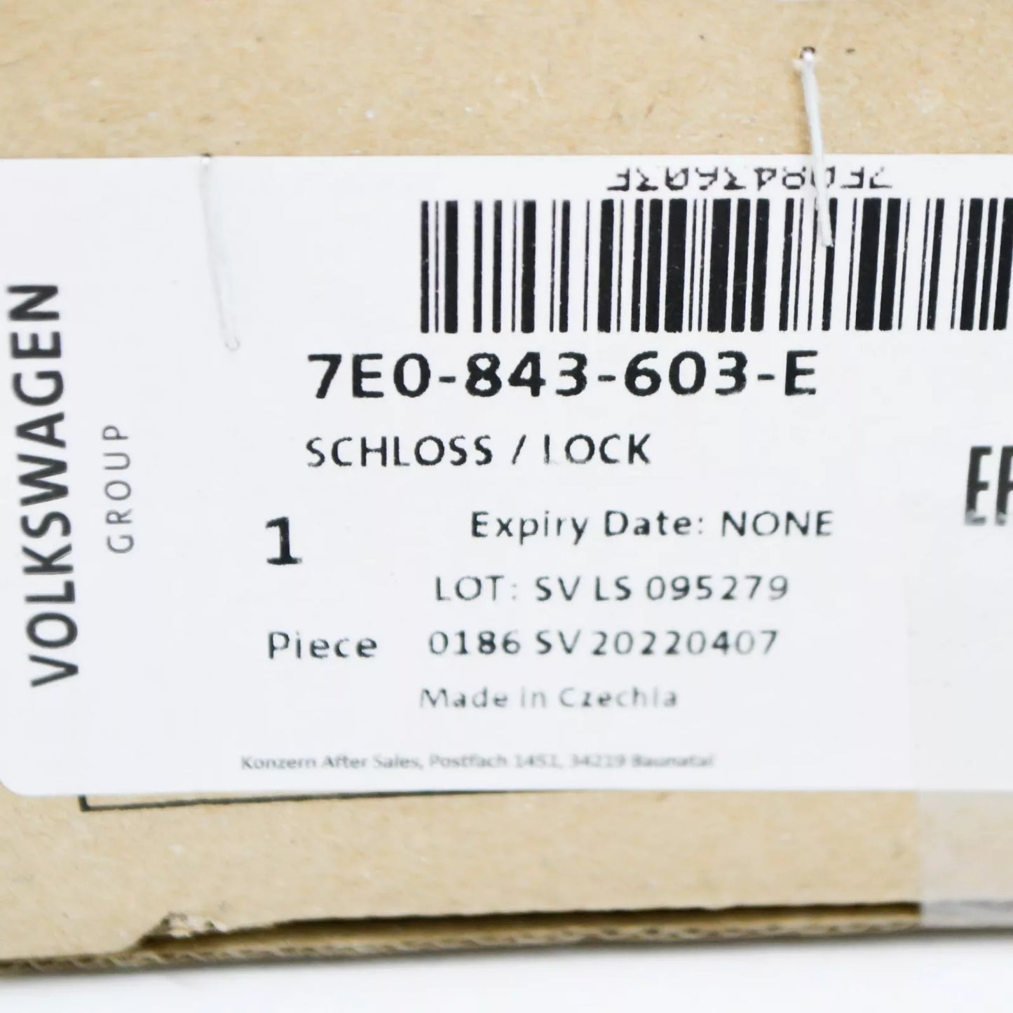 NEW VW MULTIVAN V 7EF MK5 LEFT SLIDING DOOR ROTARY LATCH LOCK 7E0843603E