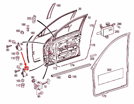 NEW MERCEDES-BENZ C W203 FRONT RIGHT DOOR BOTTOM HINGE A2037201037 ORIGINAL