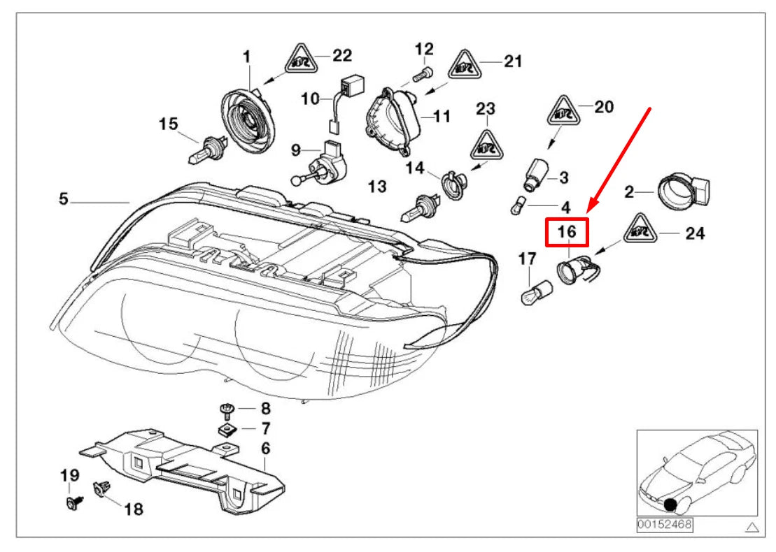 NEW BMW X5 E53 TURN SIGNAL BULB SOCKET 6933363 63126933363 ORIGINAL
