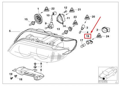 NEW BMW X5 E53 TURN SIGNAL BULB SOCKET 6933363 63126933363 ORIGINAL