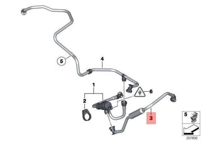 NEW BMW X6 E71 FUEL TANK BREATHER HOSE 13907636133 3.0 PETROL ORIGINAL