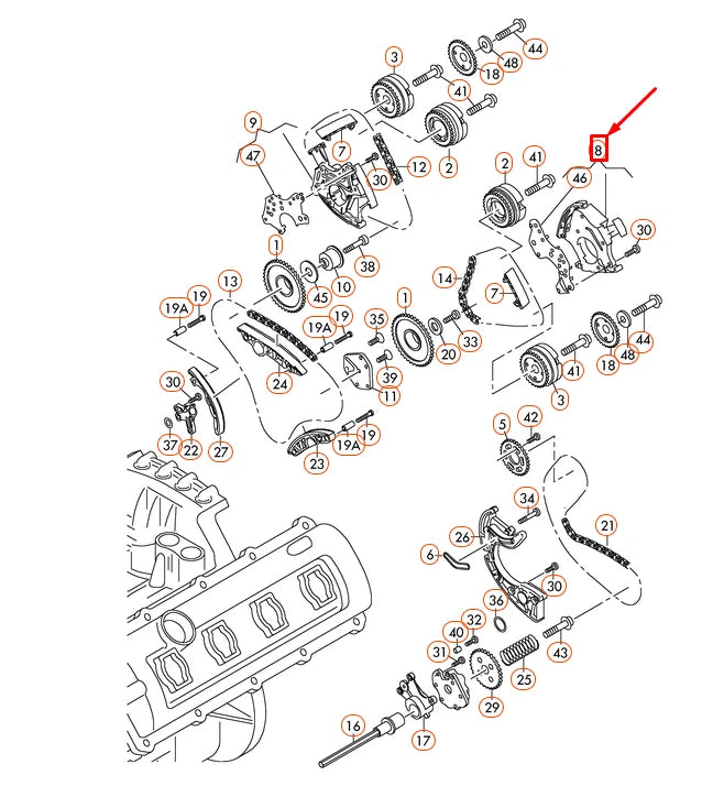 NEW AUDI A4 8E B7 TIMING CHAIN TENSIONIER 06E109217H