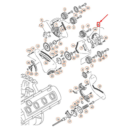 NEW AUDI A4 8E B7 TIMING CHAIN TENSIONIER 06E109217H