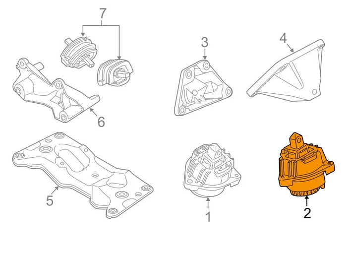 NEW BMW 6 F12 LEFT ENGINE MOUNT 22116851263 6851263 4.4 PETROL ORIGINAL
