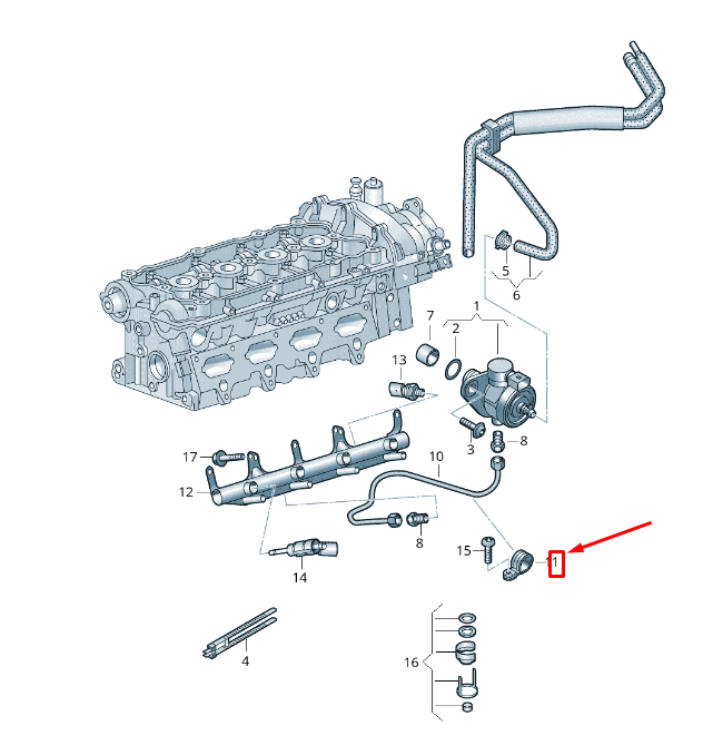 new vw transporter vi t6 fuel line clamp n0206096 original