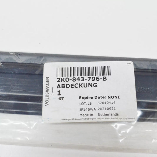 NEW VW CADDY MK3 RIGHT SLIDING DOOR RAIL COVER 2K0843796B ORIGINAL