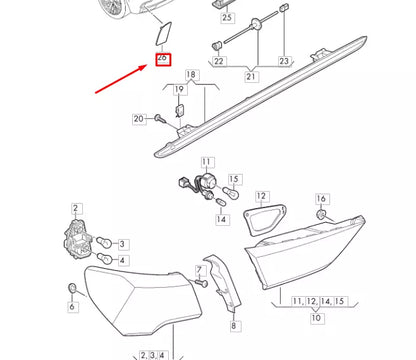 NEW AUDI A1 GB REAR LEFT BUMPER LIGHT REFLECTOR S-LINE 82A945105A ORIGINAL