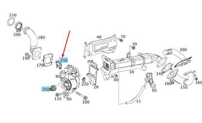NEW MB A W176 EXHAUST GAS RECIRCULATION PRESSURE SENSOR A2709050300 ORIGINAL