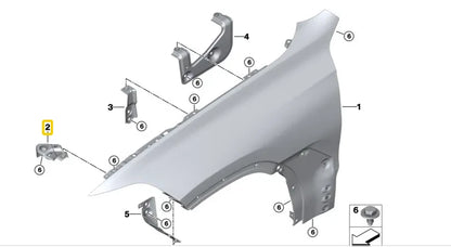 NEW BMW X5 G05 FRONT LEFT FENDER WING HOLDER 41007492365 ORIGINAL