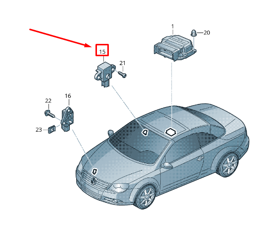 new vw eos 1f pressure sensor 1q0955557 original