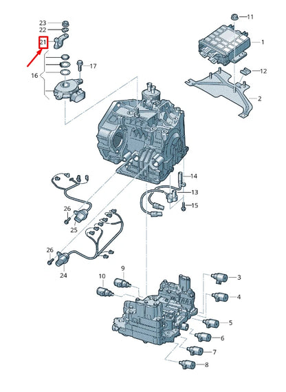 NEW AUDI Q3 8U AUTOMATIC GEARBOX LEVER 09G321171A ORIGINAL