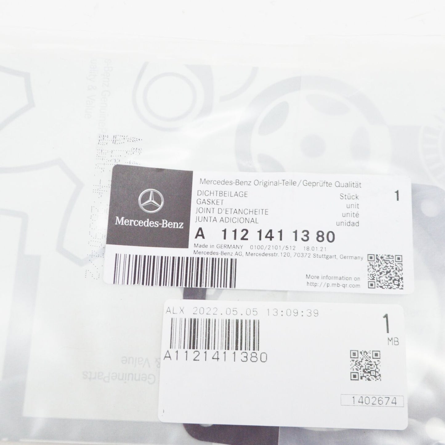 NEW MERCEDES-BENZ ML W163 THROTTLE BODY GASKET A1121411380 ORIGINAL