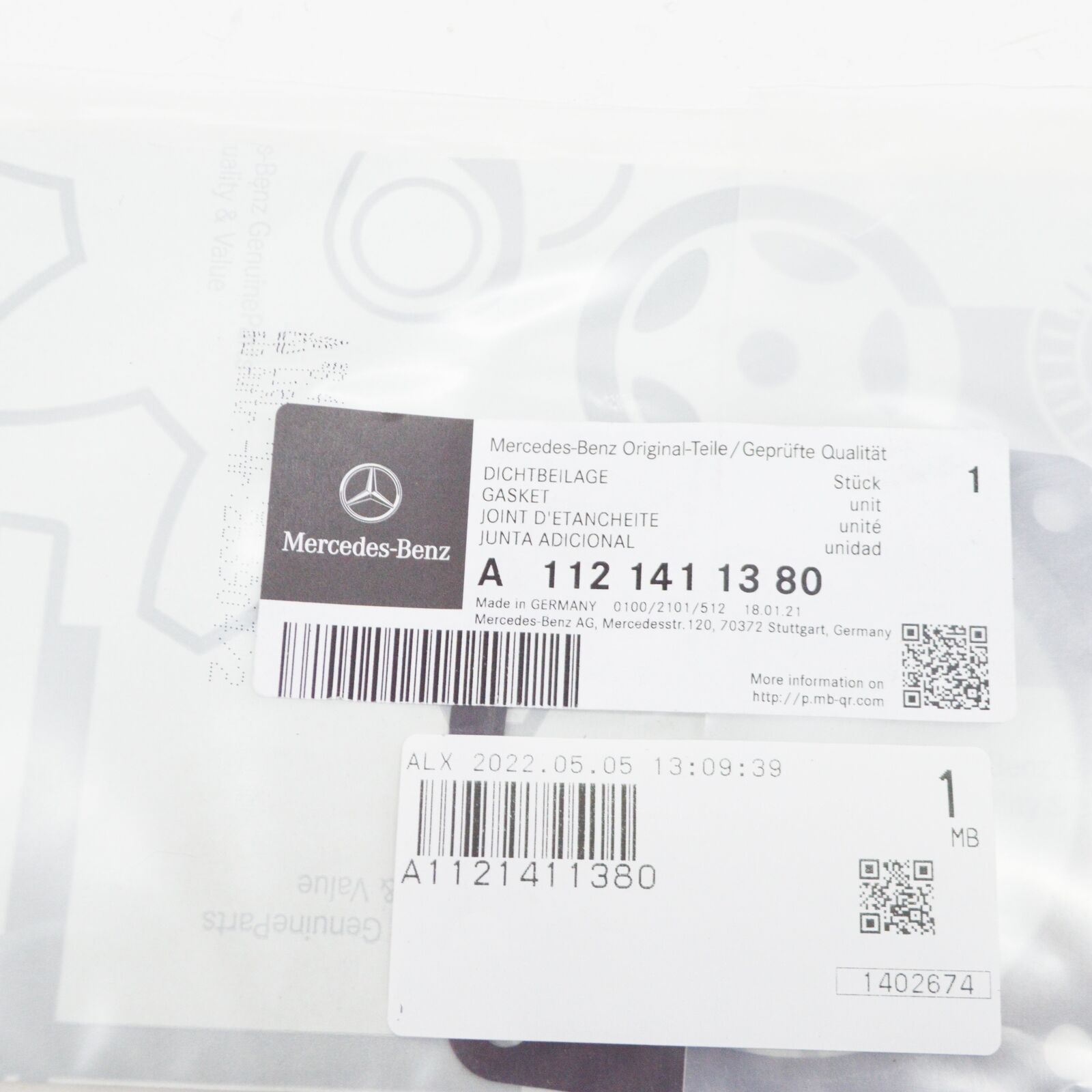 NEW MERCEDES-BENZ ML W163 THROTTLE BODY GASKET A1121411380 ORIGINAL