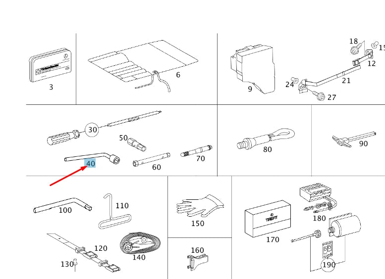NEW MERCEDES-BENZ VITO W639 WHEEL WRENCH A6395810301 ORIGINAL