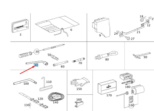 NEW MERCEDES-BENZ VITO W639 WHEEL WRENCH A6395810301 ORIGINAL