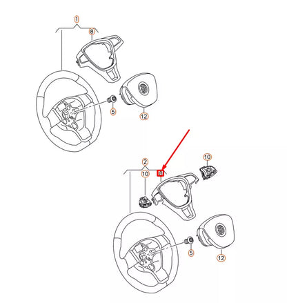 NEW VOLKSWAGEN SCIROCCO STEERING WHEEL R-MODEL TRIM 5G0419685JYMS