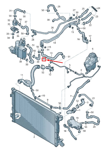 NEW AUDI A8 4N ENGINE COOLANT HOSE 4N0819375B