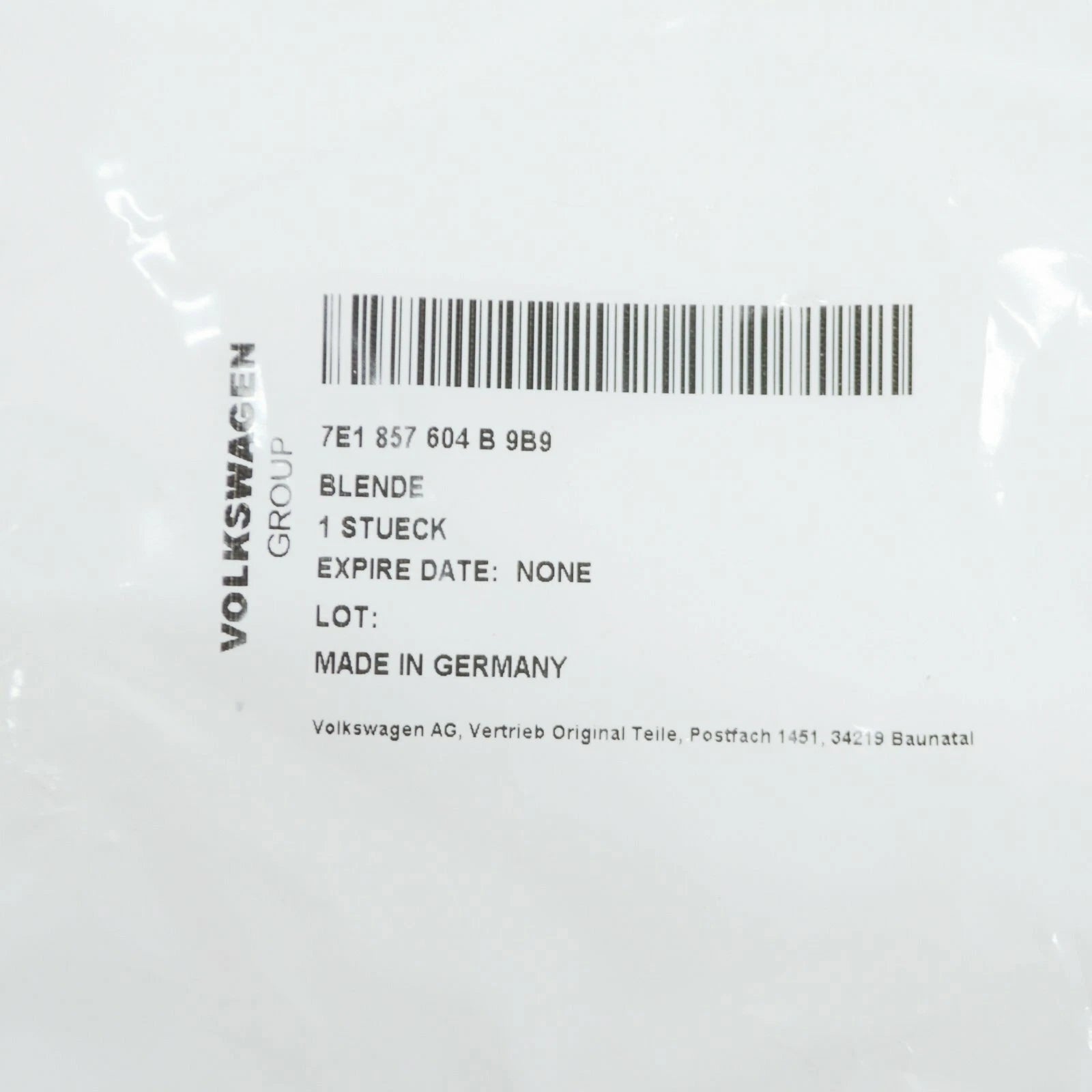 NEW VW AMAROK FRONT RIGHT DOOR MIRROR LOWER COVER CAP 7E1857604B9B9 ORIGINAL