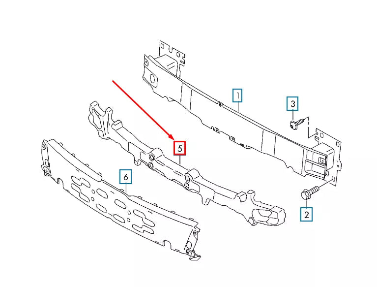 NEW AUDI RS3 QUATTRO 8V FRONT BUMPER FOAM FILLER PIECE 8V5807550B ORIGINAL