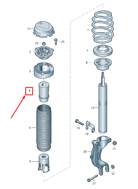 NEW VW TOUAREG CR FRONT SHOCK ABSORBER RUBBER STOP 4M4412131B ORIGINAL