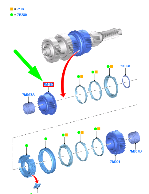 new ford transit mk4 3rd speed cone and gear assy 8c1r-7m163-ca 1760174 original