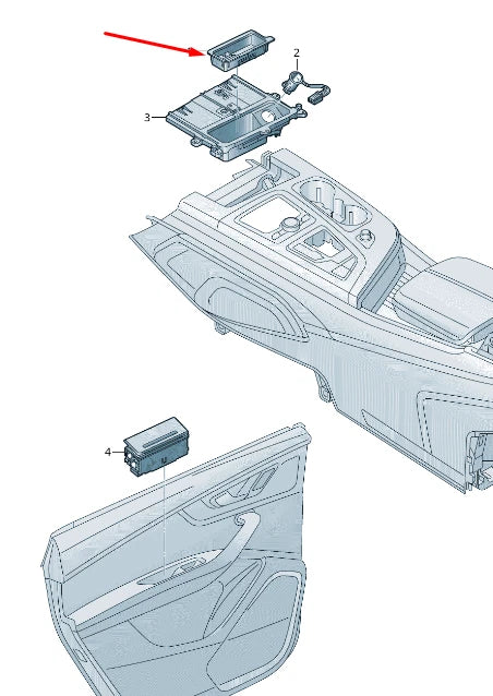 NEW AUDI Q7 4M ASHTRAY RHD 4M2857951 4PK 4M28579514PK